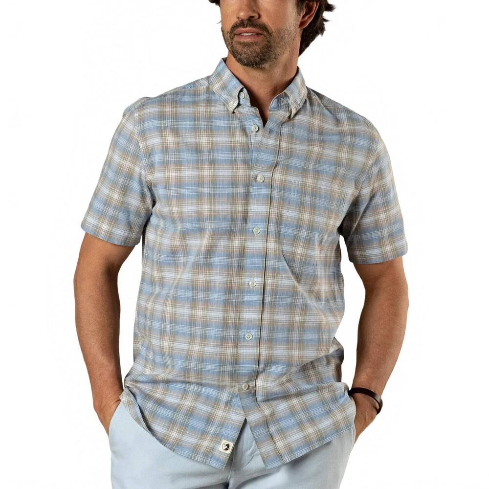 NEW DUCK HEAD men's cotton slub sport shirt in sandstone
